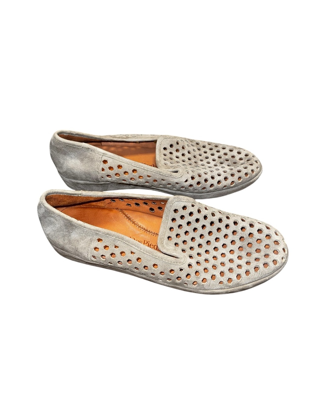 L'Armour des Pieds Clemence Perforated Suede Loafers - Picture 3 of 5